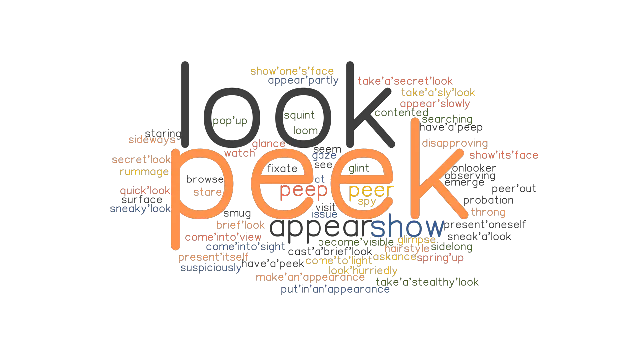 PEEK Synonyms And Related Words What Is Another Word For PEEK 