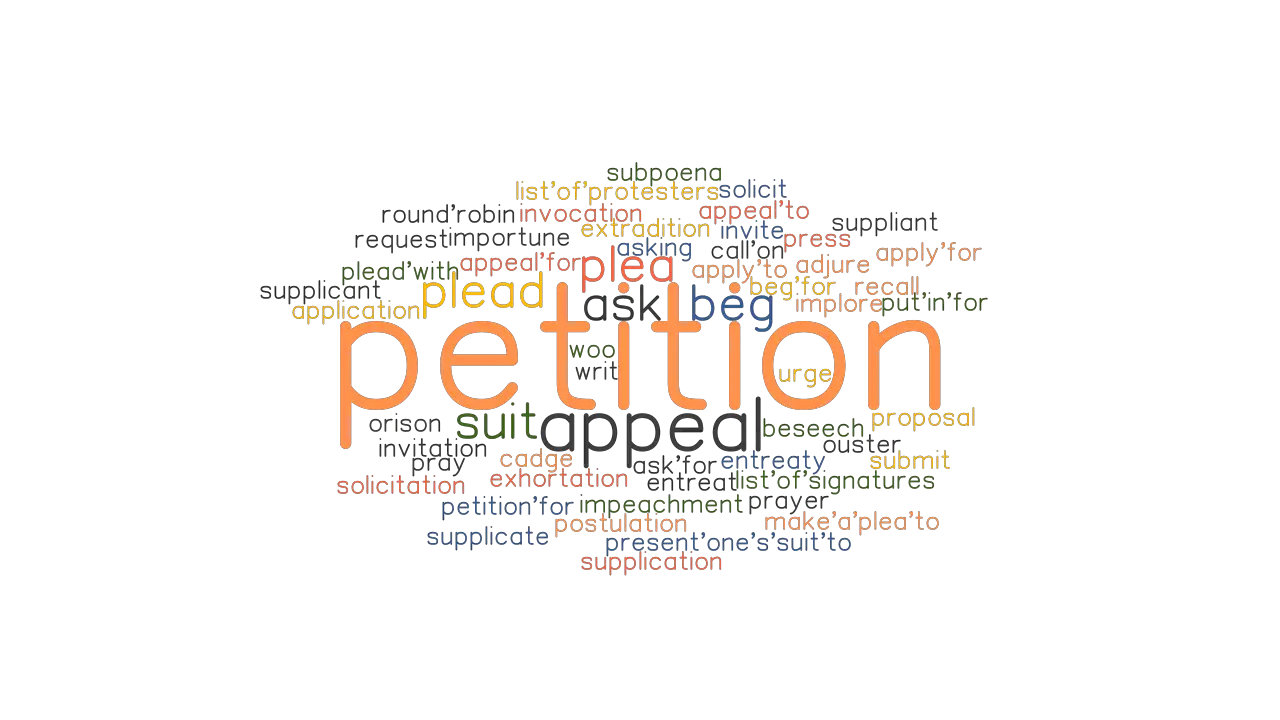 PETITION Synonyms and Related Words. What is Another Word for ...