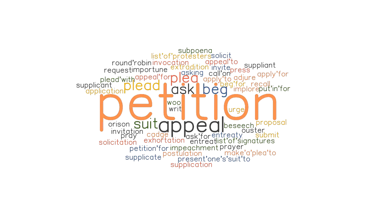 PETITION Synonyms And Related Words What Is Another Word For PETITION 