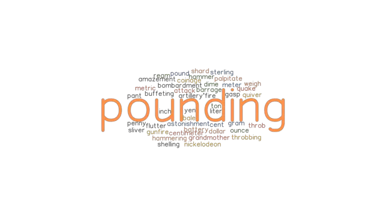 POUNDING Synonyms And Related Words What Is Another Word For POUNDING 