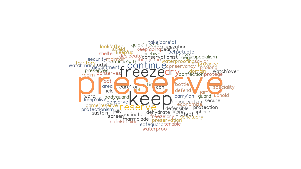 PRESERVE Synonyms And Related Words What Is Another Word For PRESERVE 