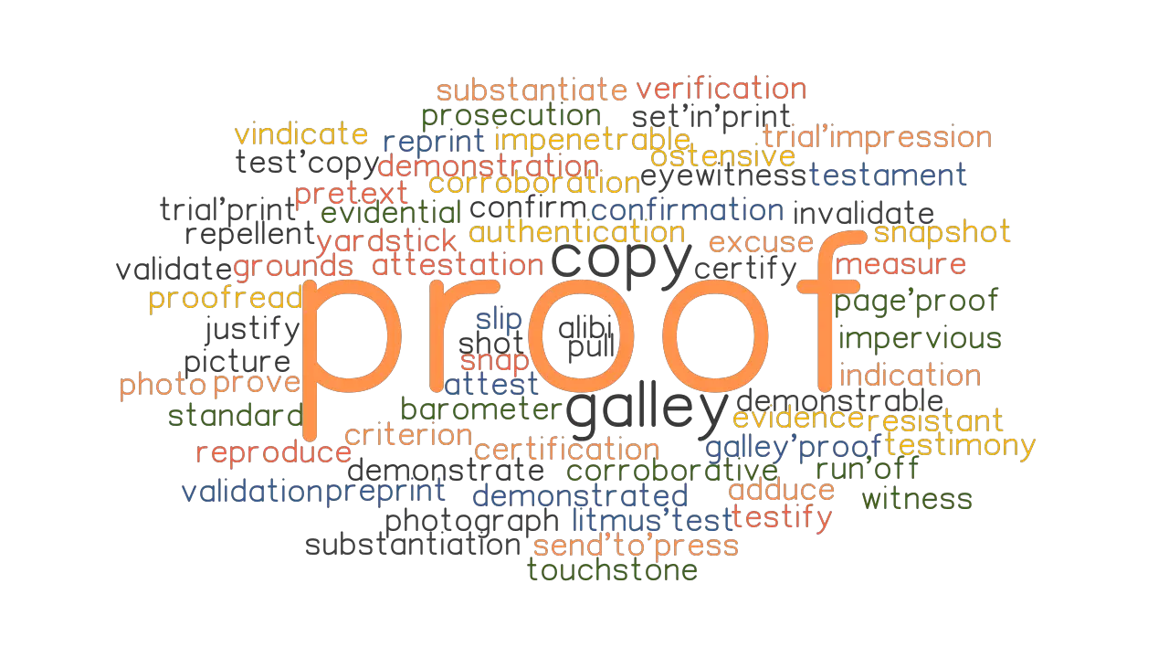 PROOF Synonyms And Related Words What Is Another Word For PROOF 