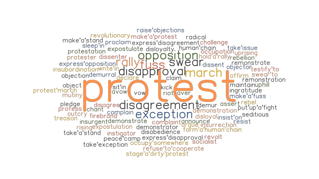 What Is The Synonyms Of Protest