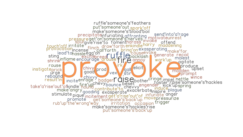 PROVOKE Synonyms And Related Words What Is Another Word For PROVOKE 