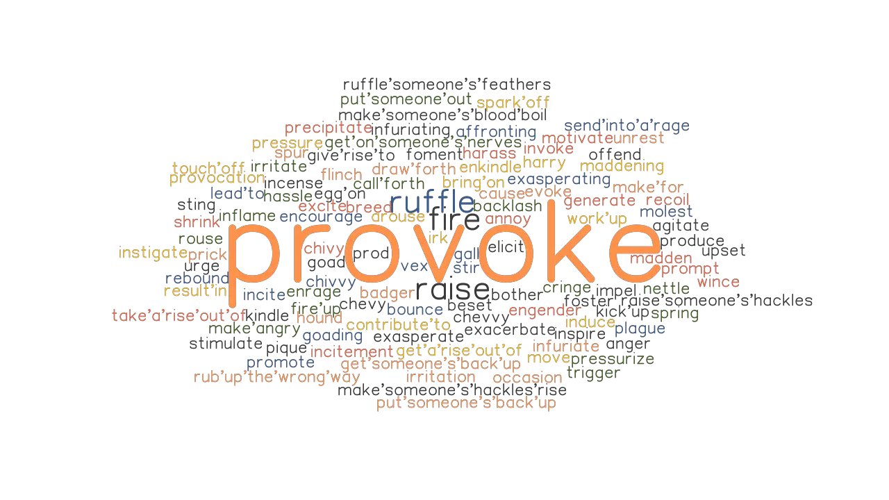 PROVOKE Synonyms And Related Words What Is Another Word For PROVOKE 