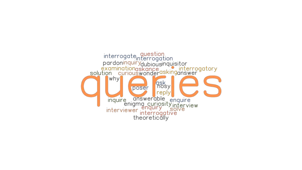 QUERIES Synonyms and Related Words. What is Another Word for QUERIES