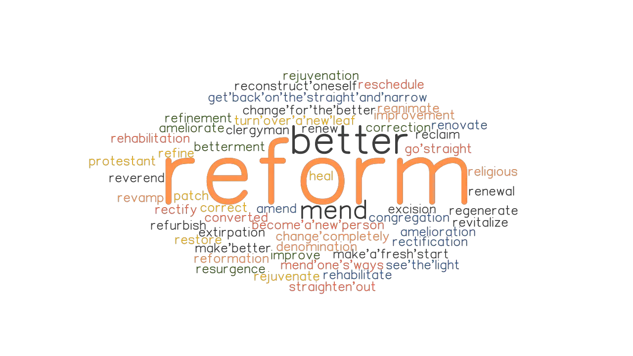 Reform Synonyms And Related Words What Is Another Word For Reform Grammartop Com
