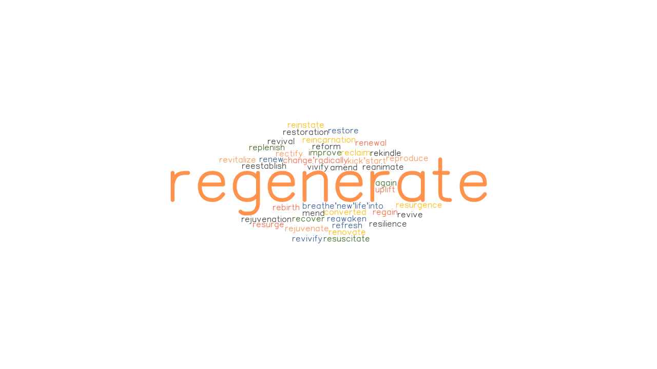 REGENERATE Synonyms And Related Words What Is Another Word For 