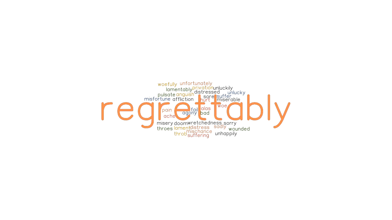 REGRETTABLY Synonyms and Related Words. What is Another Word for ...
