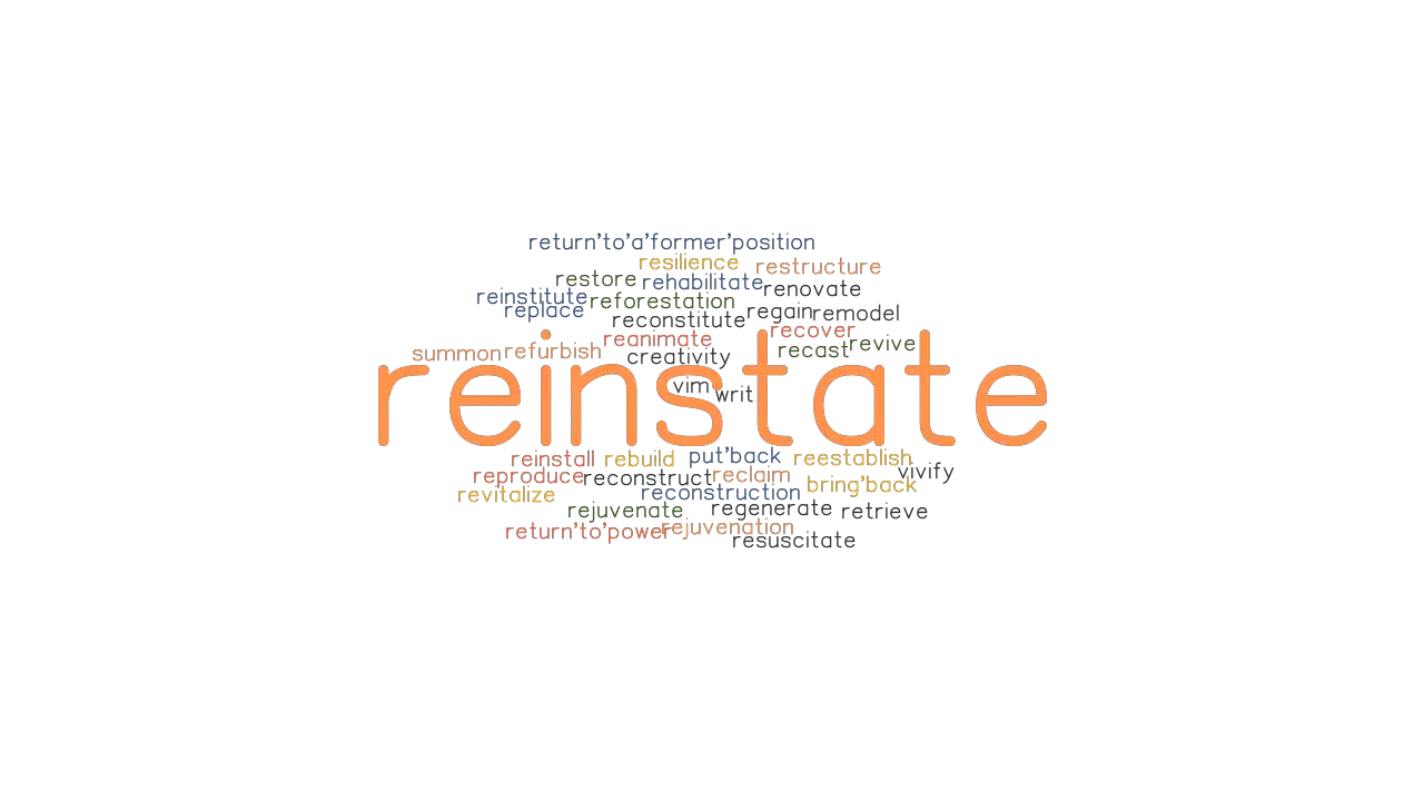 REINSTATE Synonyms And Related Words What Is Another Word For 