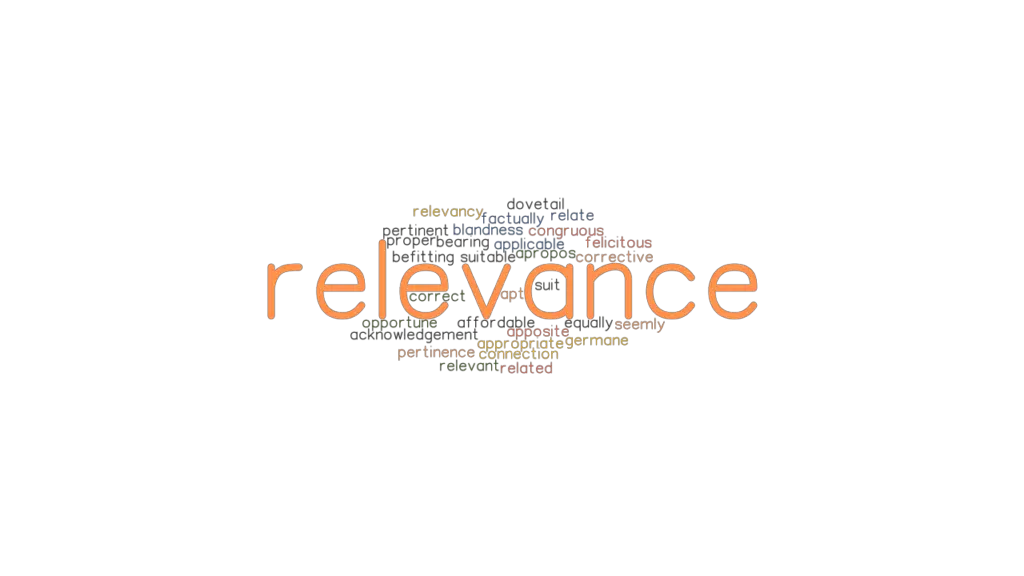 RELEVANCE Synonyms And Related Words What Is Another Word For 