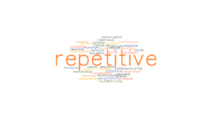 REPETITIVE: Synonyms and Related Words What is Another Word for
