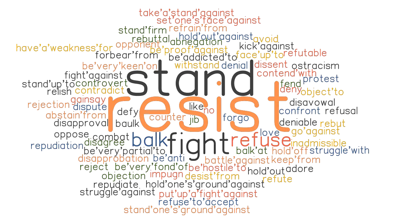 RESIST Synonyms And Related Words What Is Another Word For RESIST 