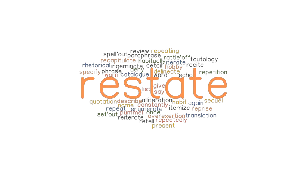 What Are Other Words For Restate