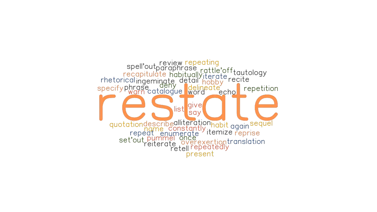 RESTATE Synonyms And Related Words What Is Another Word For RESTATE 