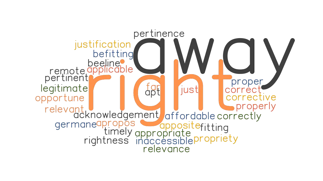 RIGHT AWAY Synonyms And Related Words What Is Another Word For RIGHT 