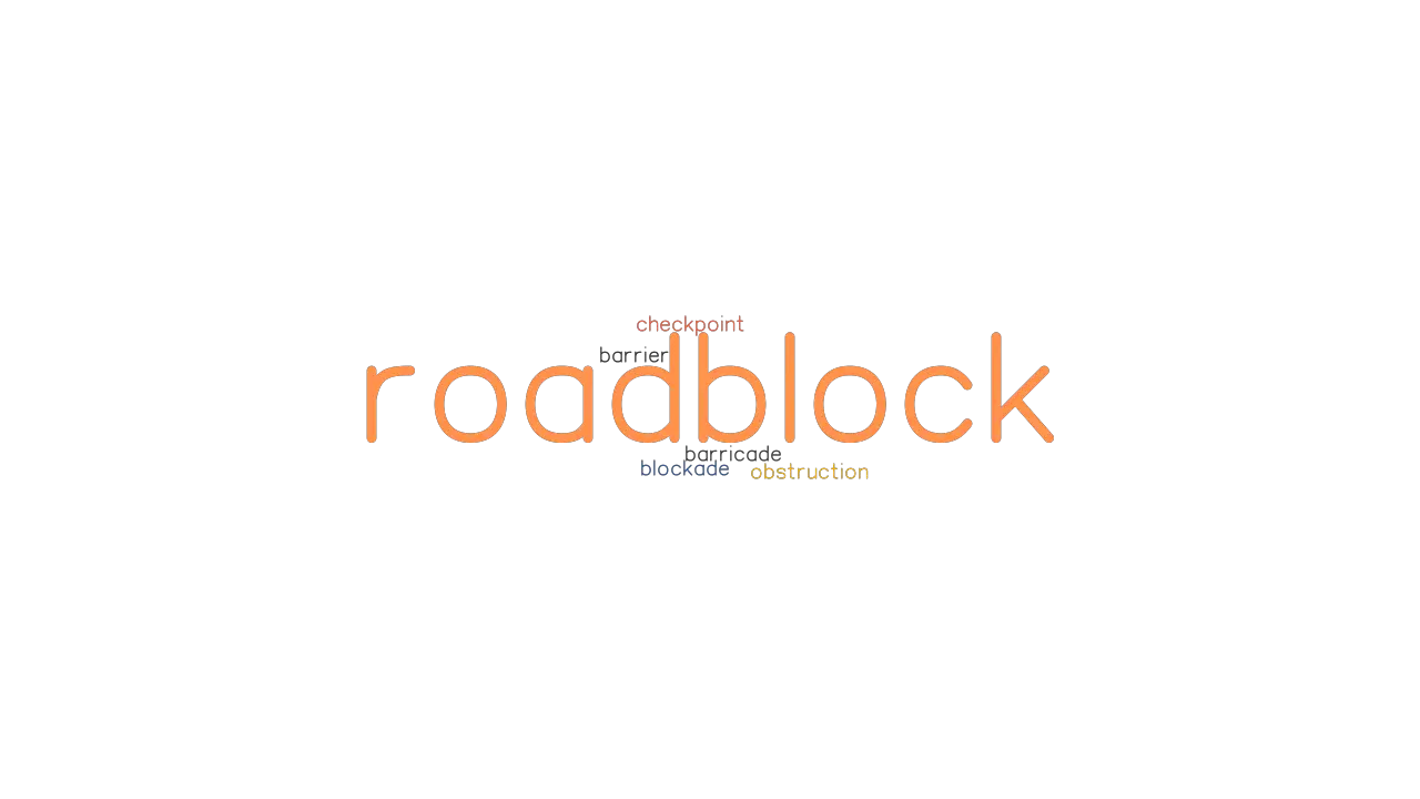synonym for roadblock