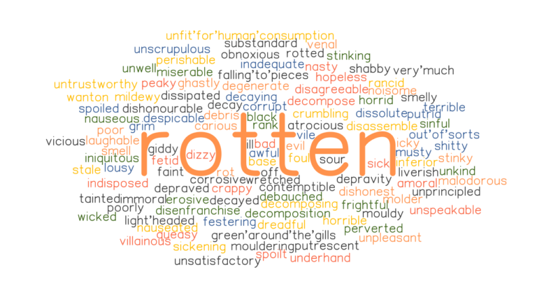 ROTTEN Synonyms And Related Words What Is Another Word For ROTTEN 