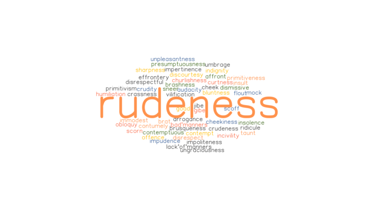 RUDENESS Synonyms And Related Words What Is Another Word For RUDENESS 