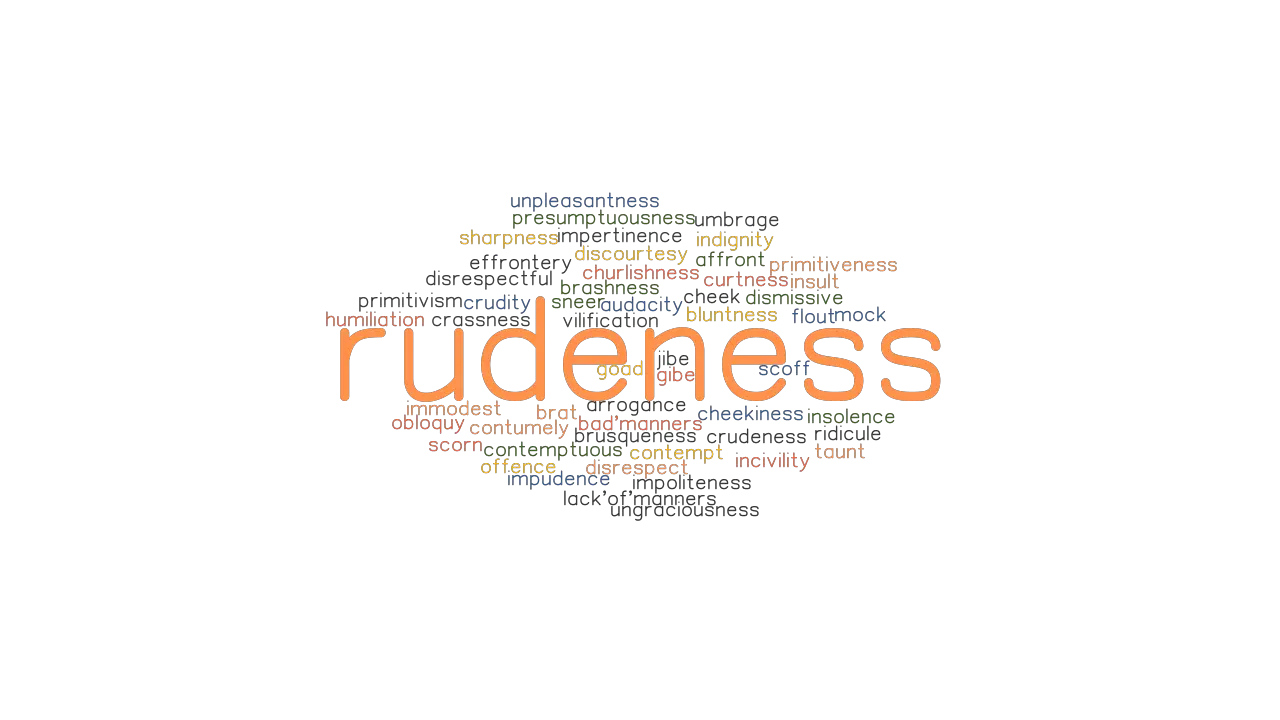 RUDENESS Synonyms And Related Words What Is Another Word For RUDENESS 