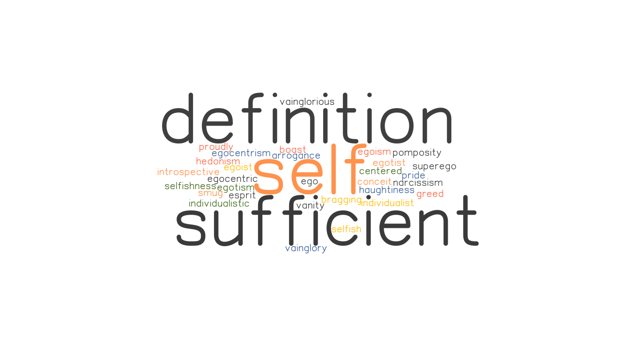 SELF SUFFICIENT DEFINITION Synonyms And Related Words What Is Another 