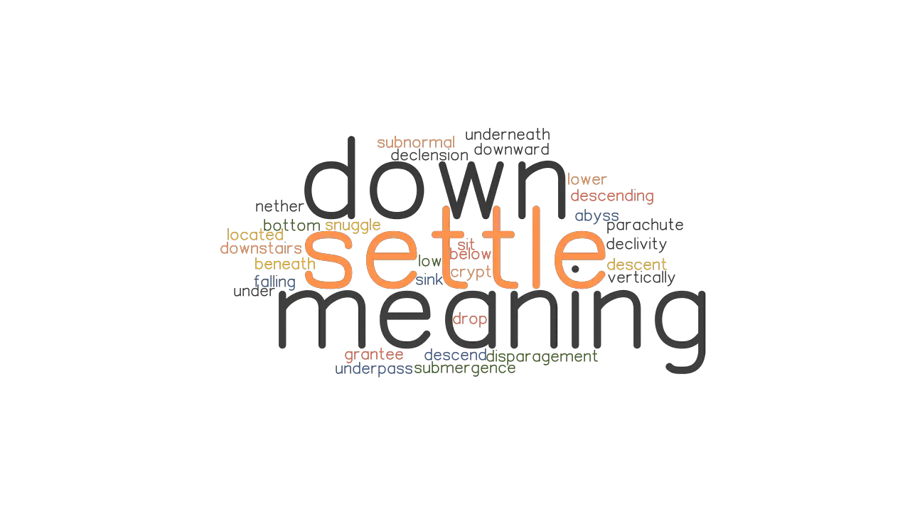 SETTLE DOWN MEANING Synonyms And Related Words What Is Another Word 