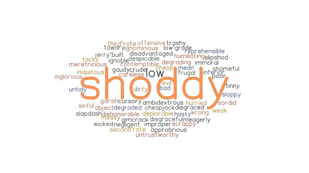 SHODDY Synonyms and Related Words. What is Another Word for SHODDY