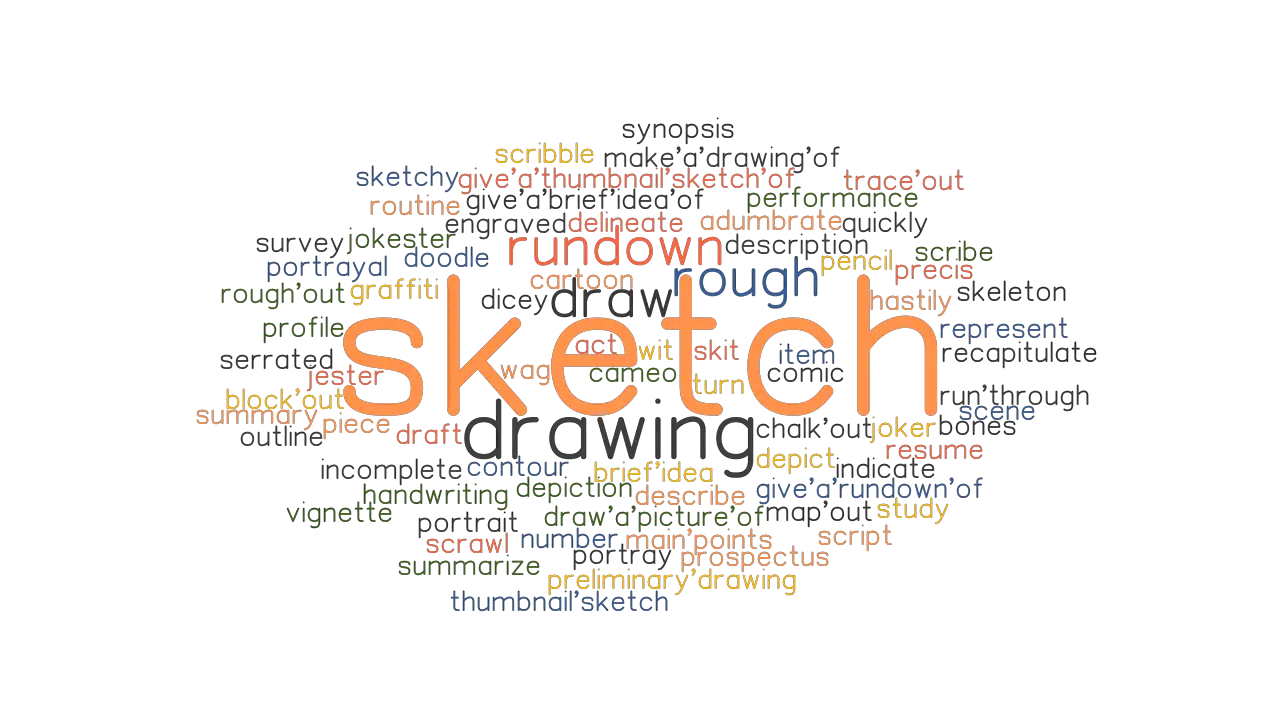 Sketching synonyms  347 Words and Phrases for Sketching