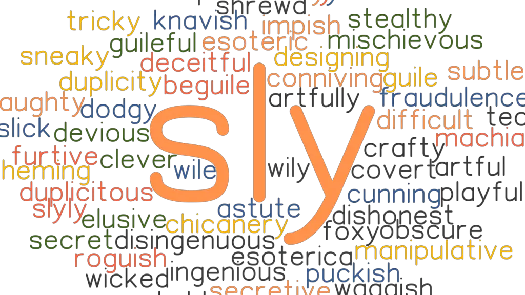 SLY Synonyms and Related Words. What is Another Word for SLY