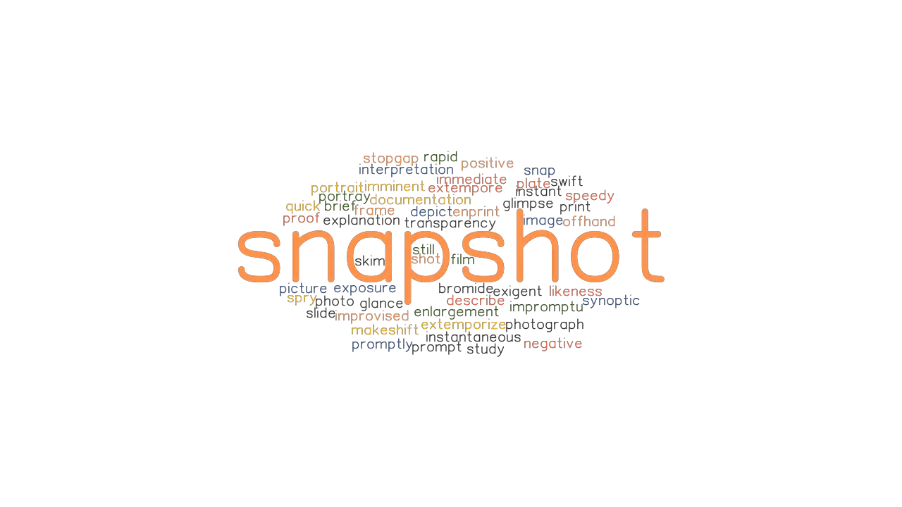 SNAPSHOT Synonyms And Related Words What Is Another Word For SNAPSHOT 