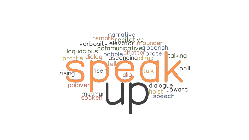 SPEAK UP Synonyms And Related Words What Is Another Word For SPEAK UP 