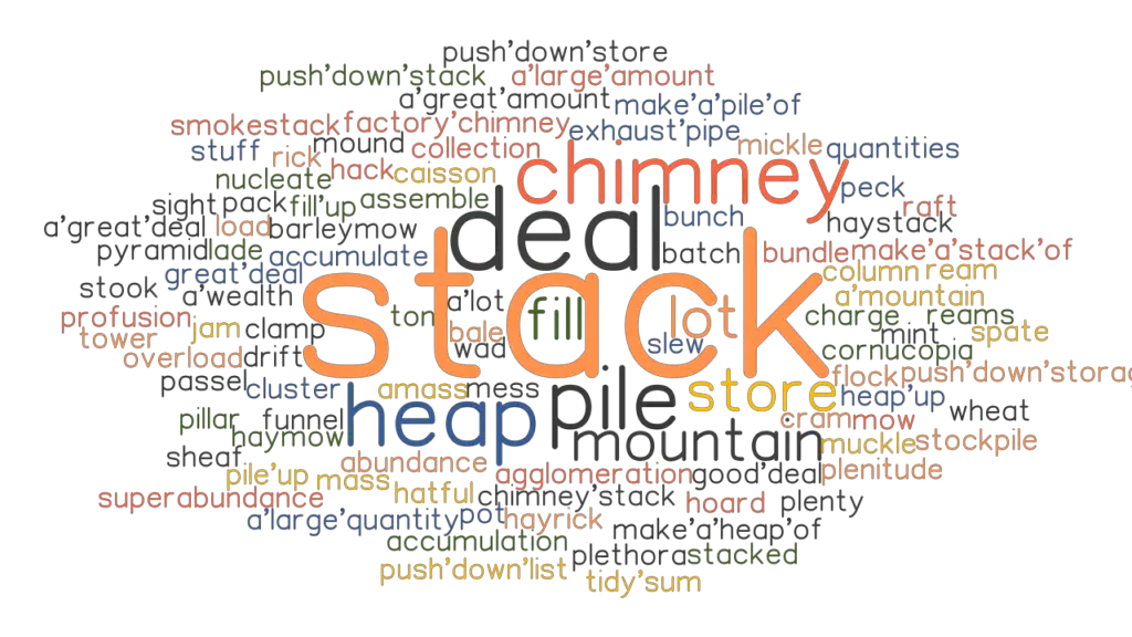 STACK Synonyms and Related Words. What is Another Word for STACK