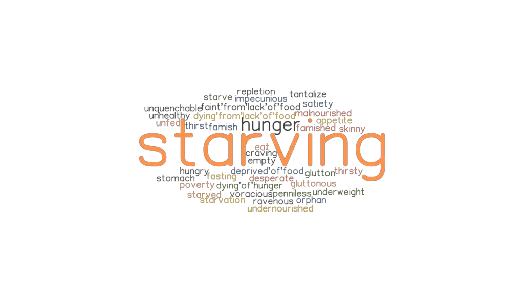 Word For Starving Synonym