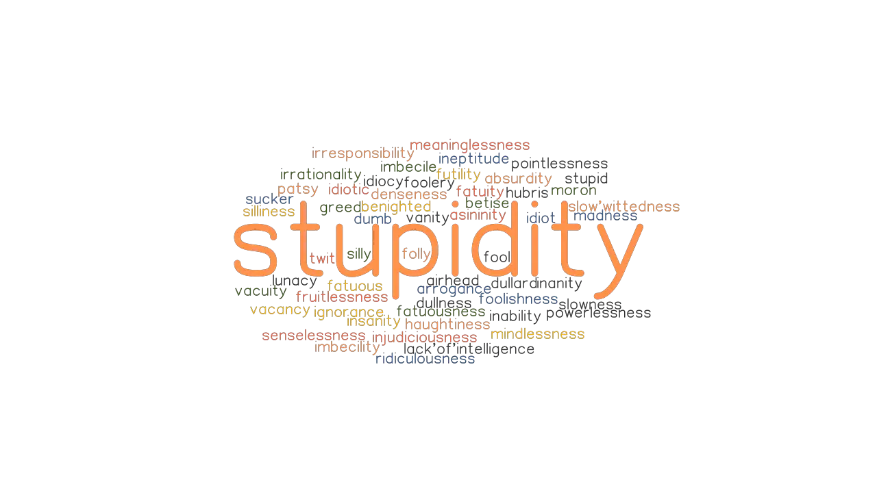 STUPIDITY Synonyms And Related Words What Is Another Word For 