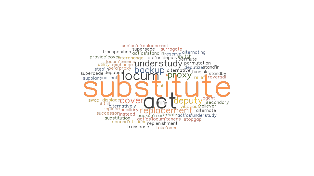 SUBSTITUTE Synonyms And Related Words What Is Another Word For 