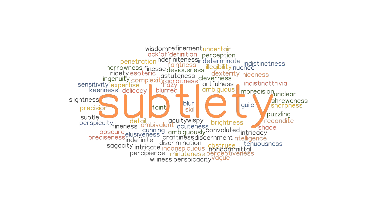 SUBTLETY Synonyms And Related Words What Is Another Word For SUBTLETY 