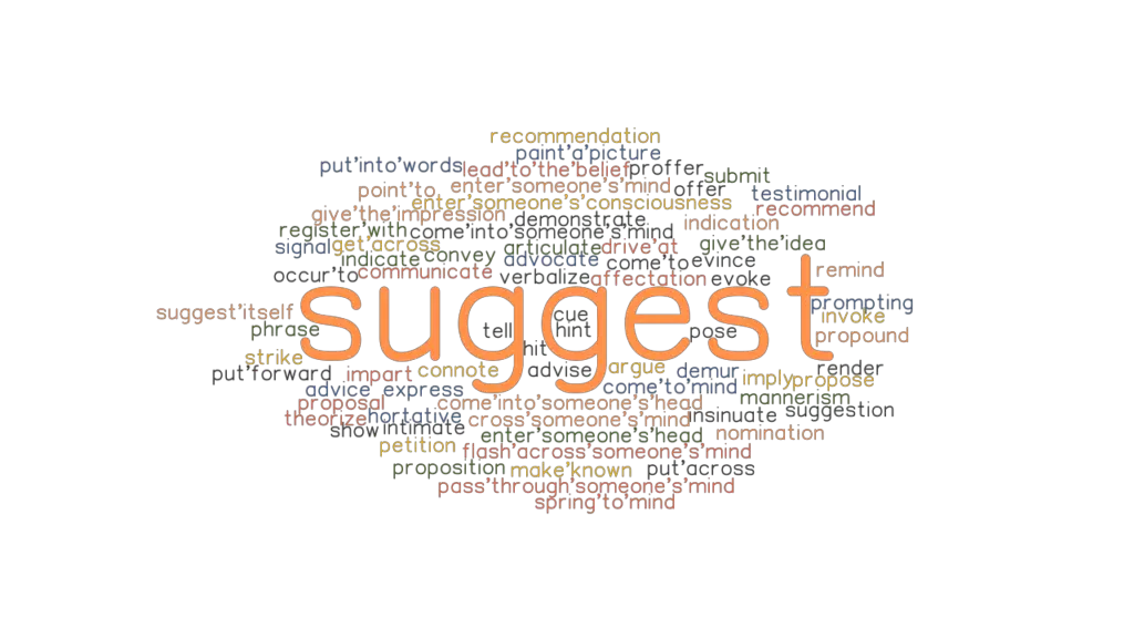 SUGGEST Synonyms And Related Words What Is Another Word For SUGGEST 