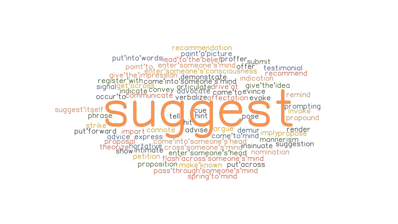 SUGGEST Synonyms And Related Words What Is Another Word For SUGGEST 