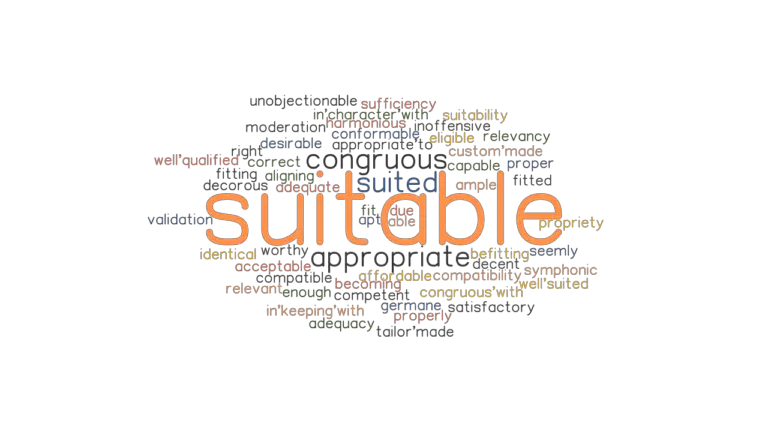 SUITABLE Synonyms And Related Words What Is Another Word For SUITABLE 