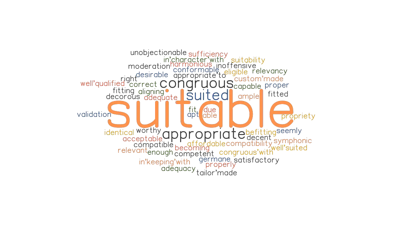 SUITABLE Synonyms And Related Words What Is Another Word For SUITABLE 