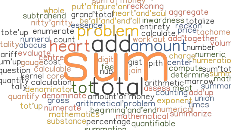 SUM: Synonyms and Related Words. What is Another Word for SUM ...