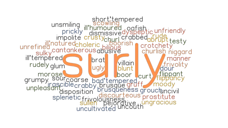 SURLY: Synonyms and Related Words. What is Another Word for SURLY ...