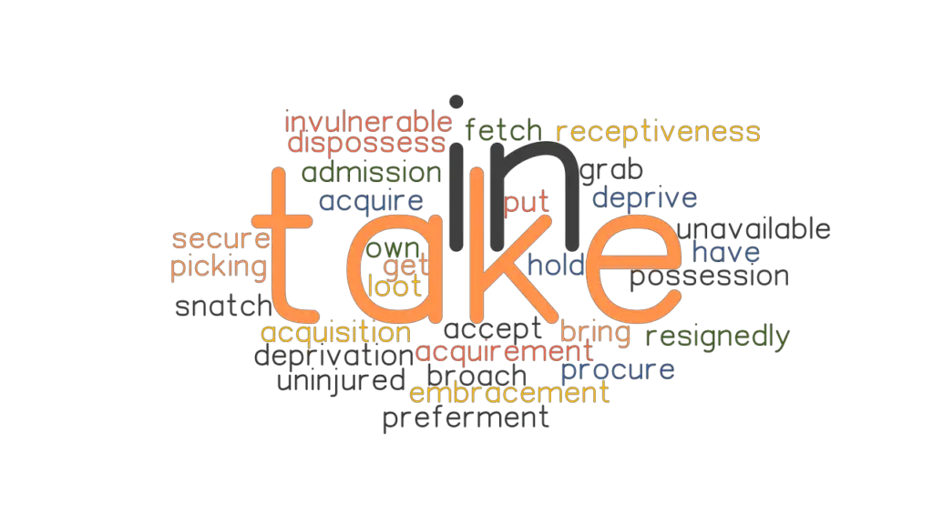 TAKE IN Synonyms And Related Words What Is Another Word For TAKE IN 