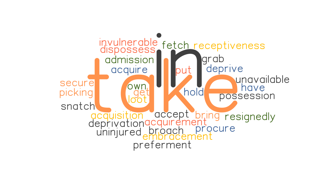 TAKE IN Synonyms And Related Words What Is Another Word For TAKE IN 