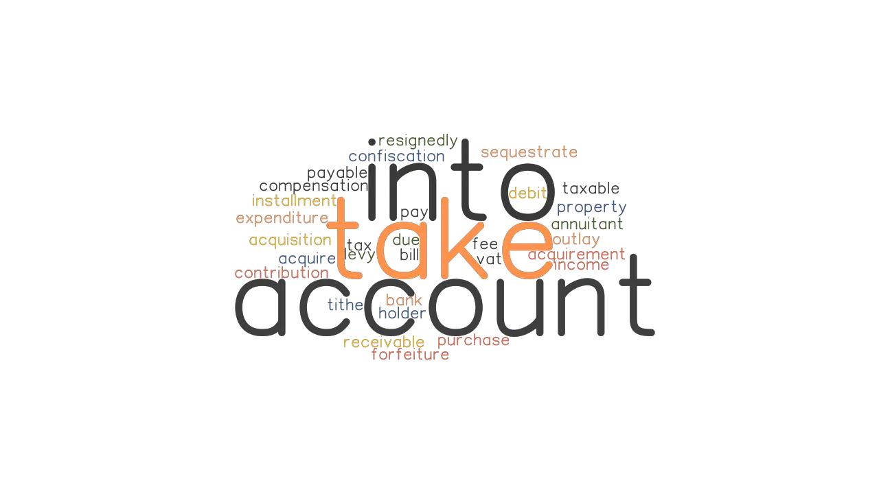 TAKE INTO ACCOUNT Synonyms And Related Words What Is Another Word For 