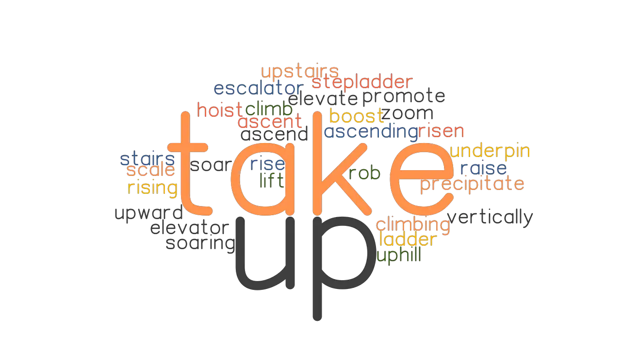 TAKE UP Synonyms And Related Words What Is Another Word For TAKE UP 