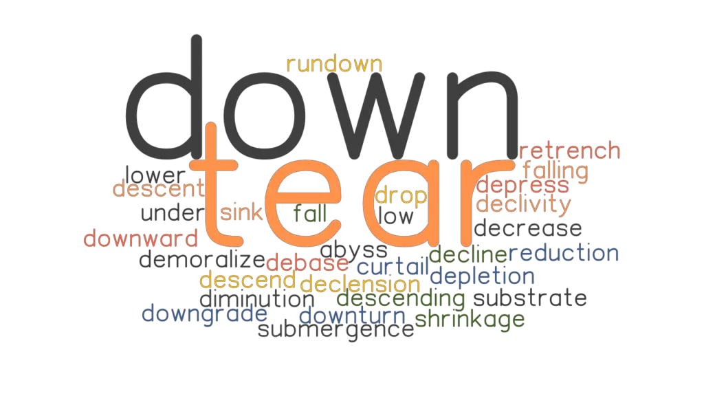 TEAR DOWN Synonyms And Related Words What Is Another Word For TEAR 