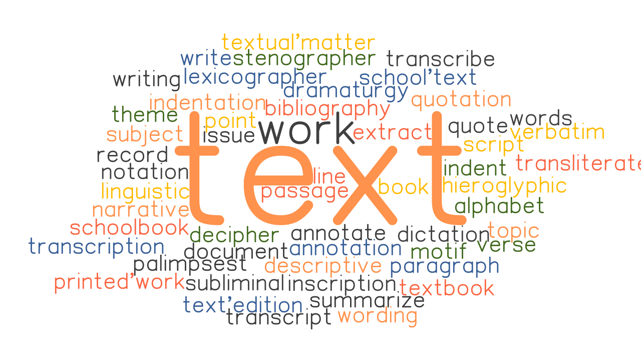 TEXT Synonyms And Related Words What Is Another Word For TEXT 