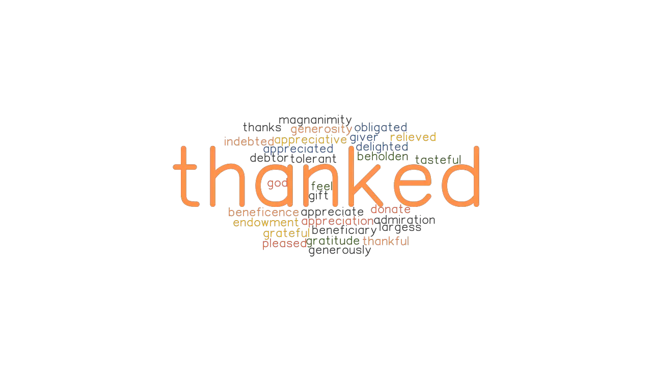 THANKED Synonyms and Related Words. What is Another Word for THANKED