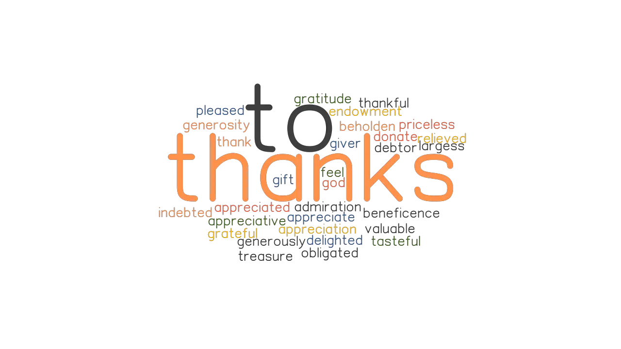 THANKS TO Synonyms And Related Words What Is Another Word For THANKS 